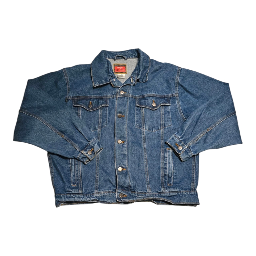 90's Wrangler Hero Blue Denim Jacket for Men